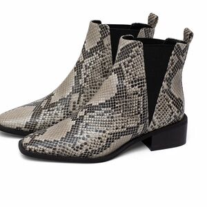 Paolo Snakeskin Women’s Ankle Boots - Black Grey/ Beige